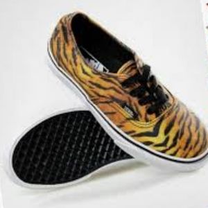 Vans tiger print sneakers,  ladies size 9